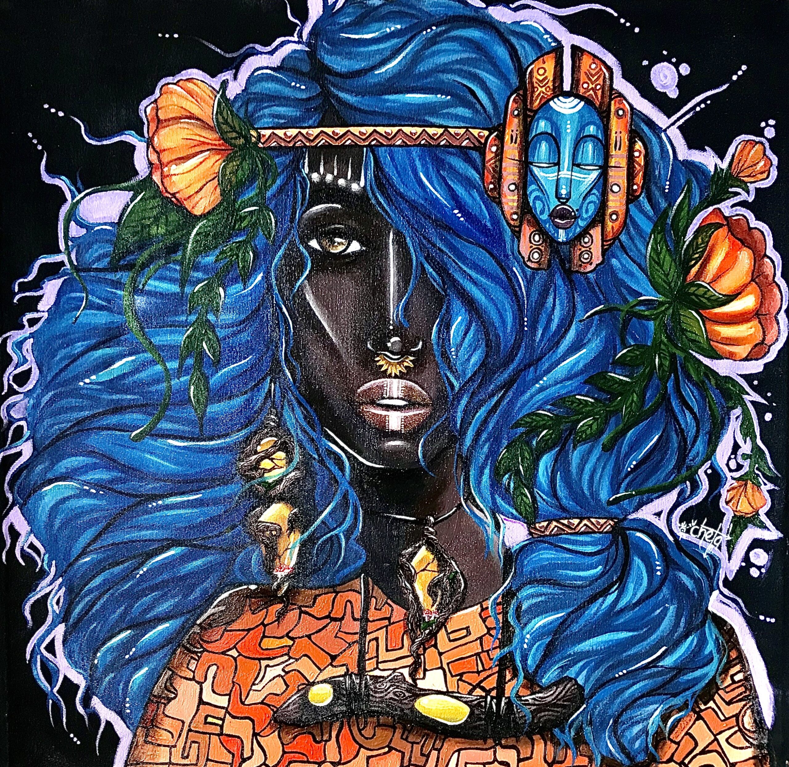 Gypsy Girl 
Graffiti Art 
80x70cm